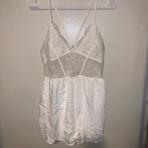 White lace fashion nova romper